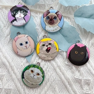 Jewelry Making - 10 Stück Cartoon-Tier-Katzen-Emaille-Anhänger für die Schmuckherstellung,
