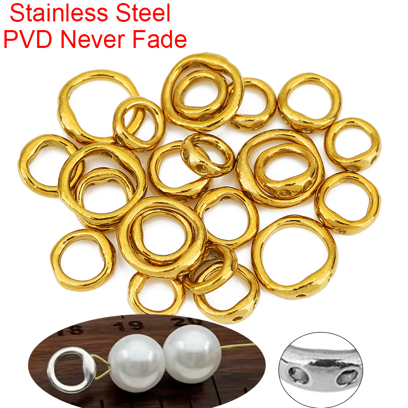 Jewelry Making Beads - 20 Stück Edelstahl-Halskettenverschlüsse, Haken, Fädeln, Perlenzubehör,