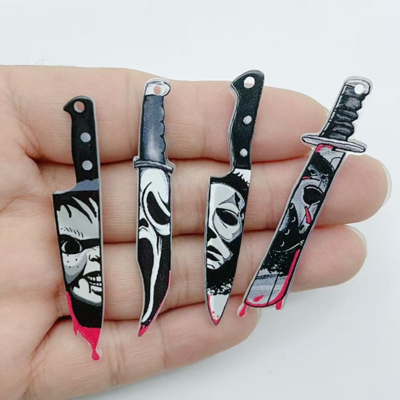 Jewelry Making - 10 Stück Acryl-Schmuckteile für Halloween-Anhänger, DIY-Ohrringe,