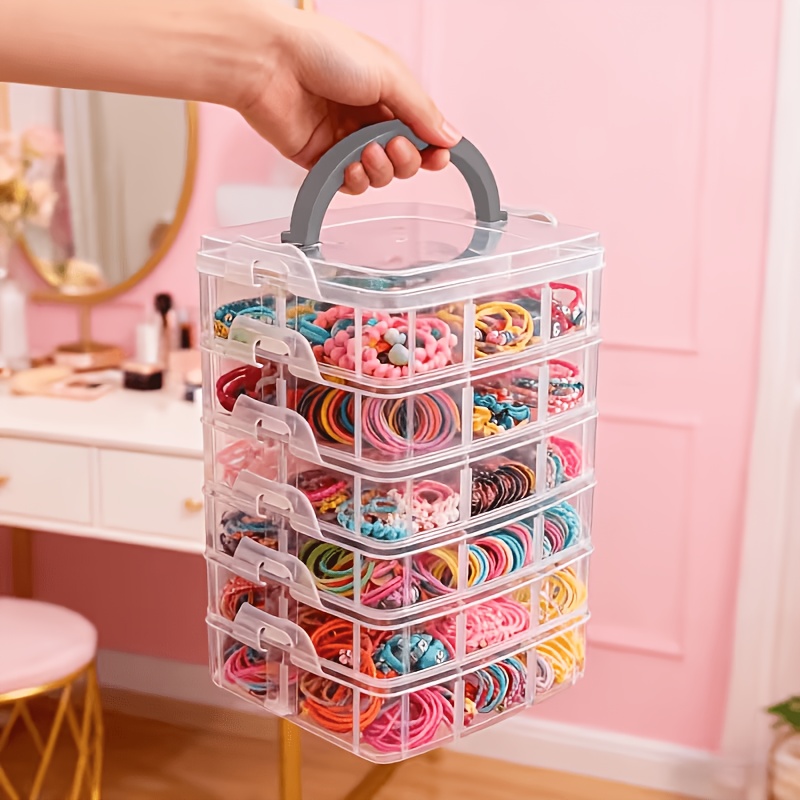 Jewelry Making Organizer - 5-lagige transparente Aufbewahrungsbox mit Deckel und