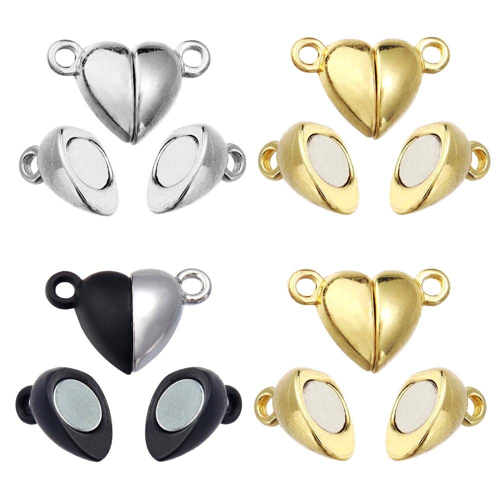Jewelry Making Essentials - 5 Stück/Set Legierung Herzförmige Magnetverschlüsse für