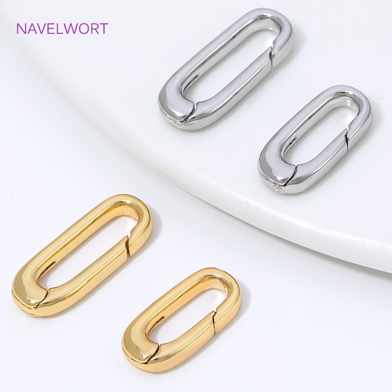 Jewelry Making Essentials - 1/2/4 Stück 18K vergoldete ovale Federverschlüsse