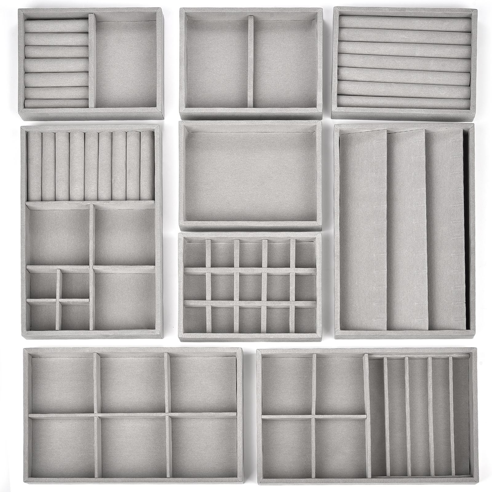 Jewelry Making Organizer - Samt-Schmuckschatulle, Präsentationstablett, Schubladenaufbewahrung, Schmuckhalter für Ring,
