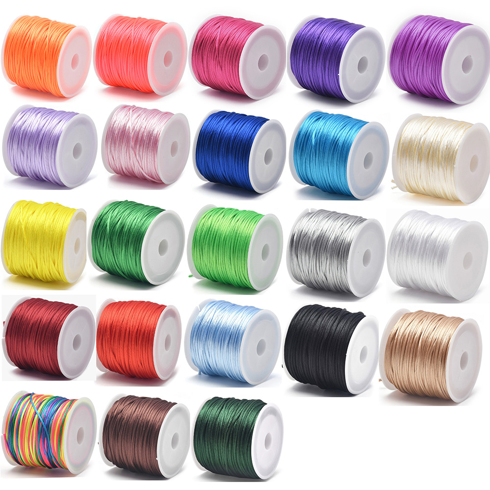 Knotting Cord Silk - 1,5 mm Crafts Satin-Rattail-Schnur aus Nylon