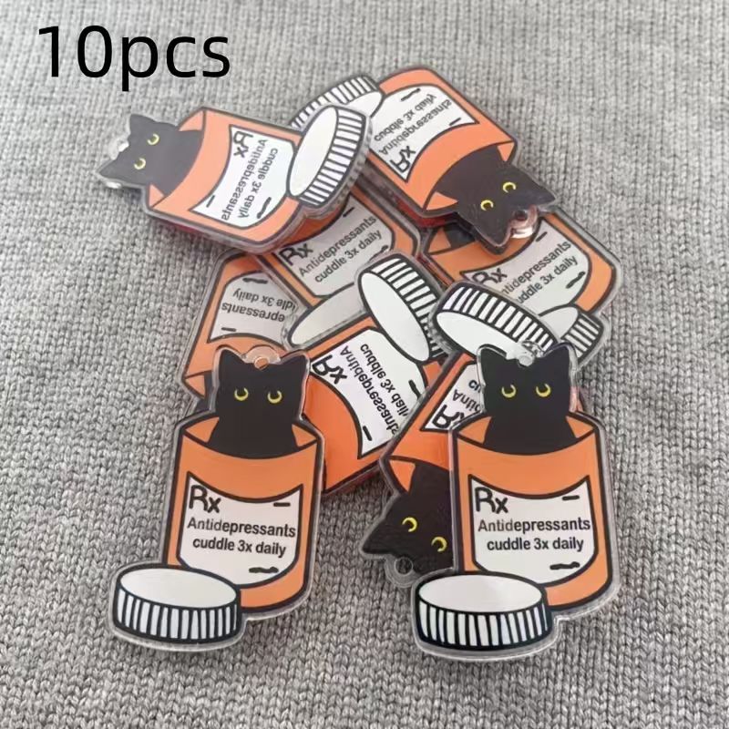 10 Stück Acryl-Medizin-Katzen- – Jewelry Making Bewertung und Preis