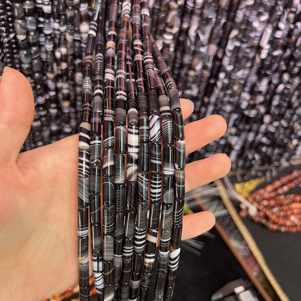 Naturstein, schwarzer Achatste – Jewelry Making Store Bewertung und Preis