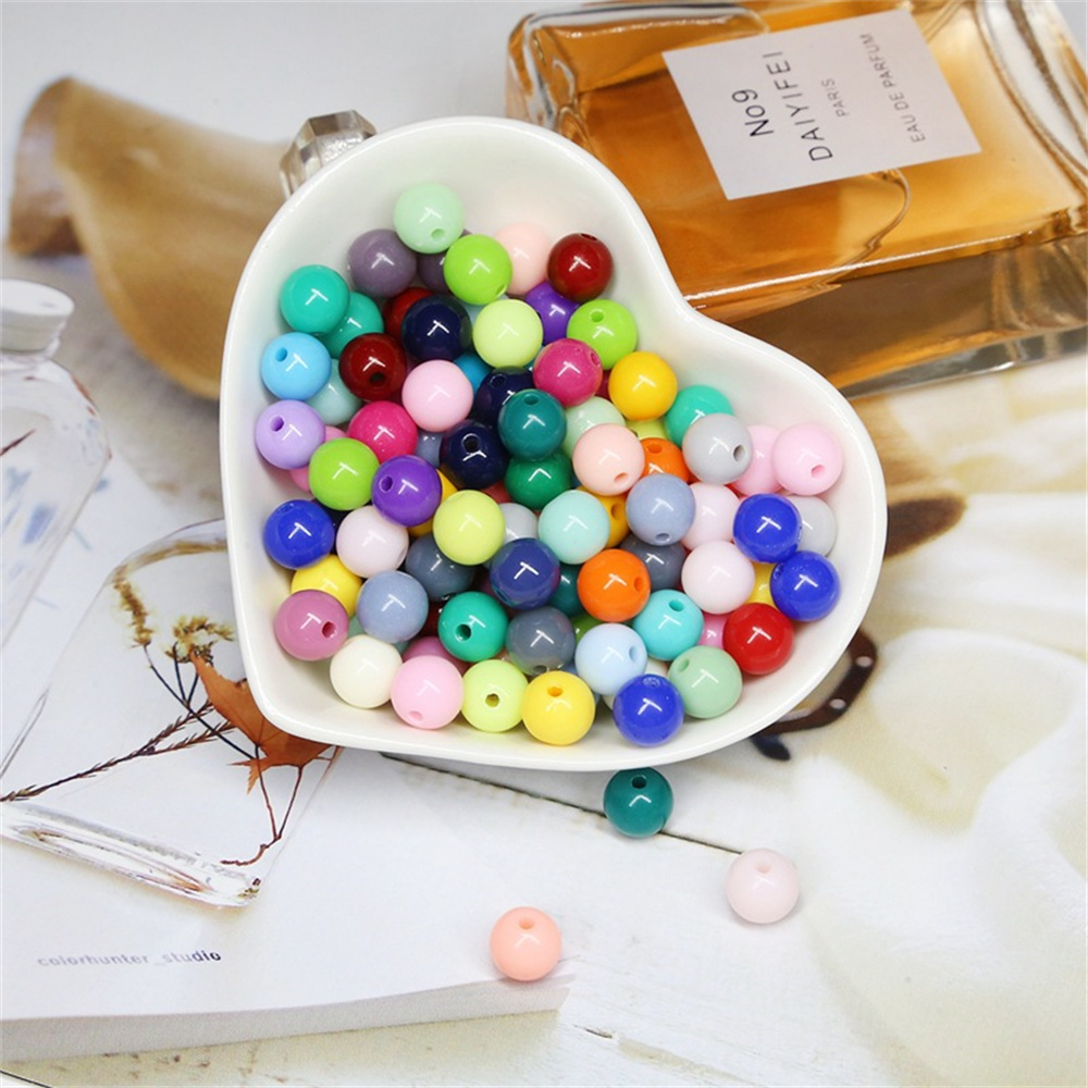 Lose Kugeln, 500 g, runde Acry – Jewelry Making Beads Bewertung und Preis