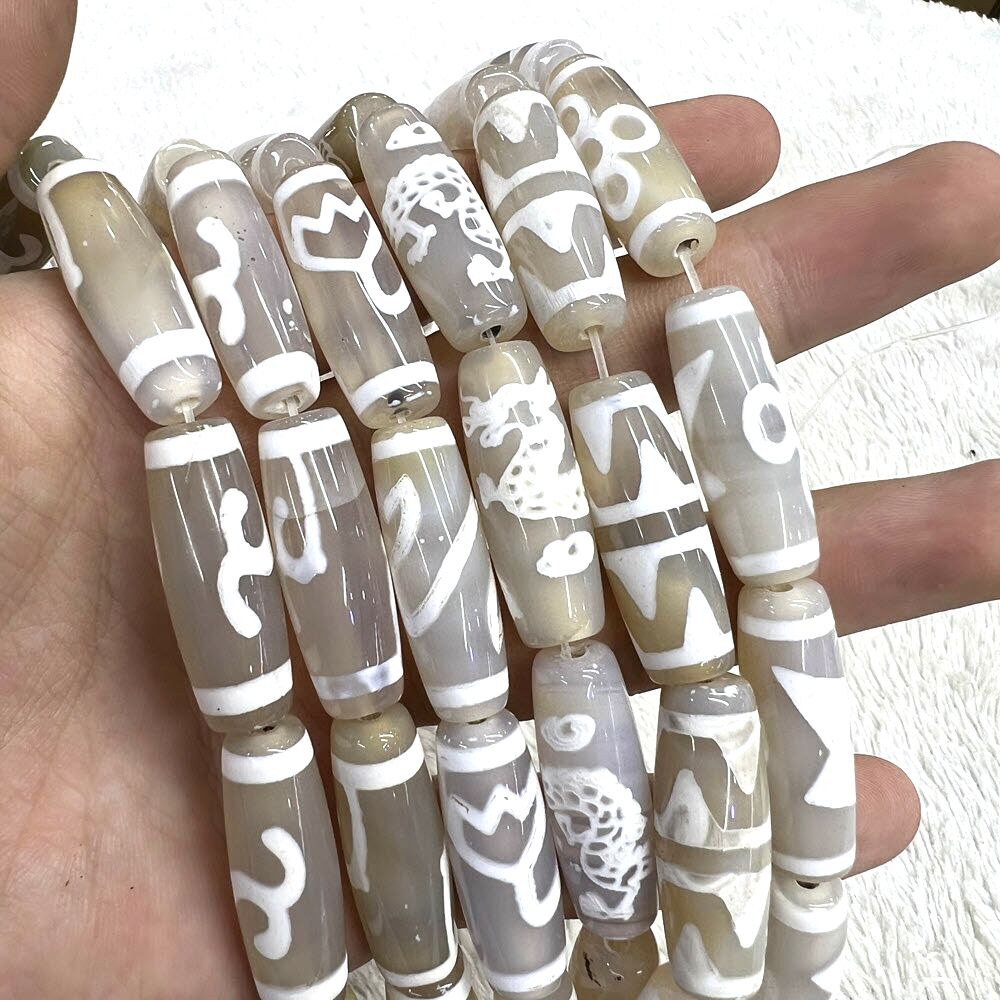 30 mm weiße tibentan 12 Muster – Jewelry Making Store Bewertung und Preis