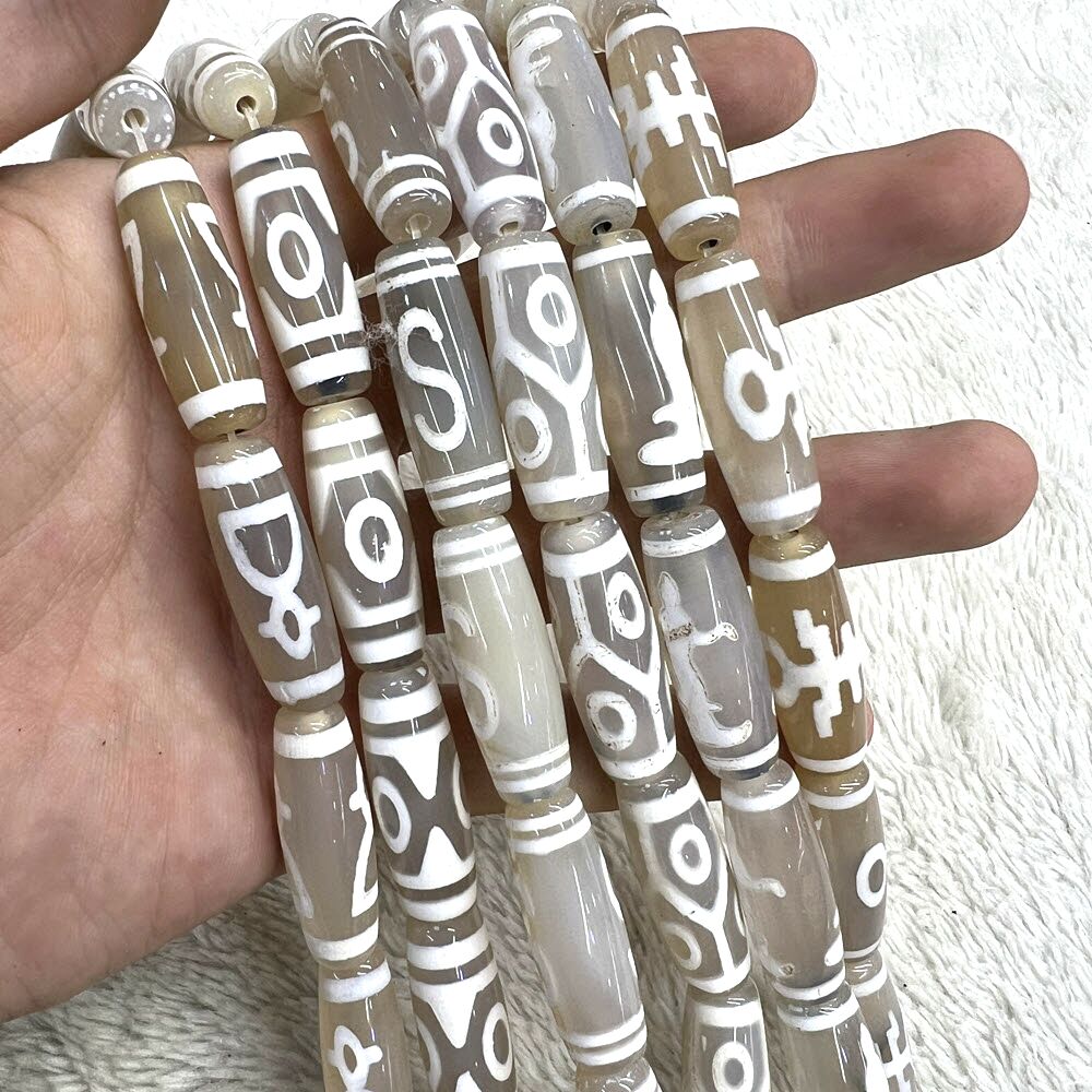 30 mm weiße tibentan 12 Muster – Jewelry Making Store Bewertung und Preis